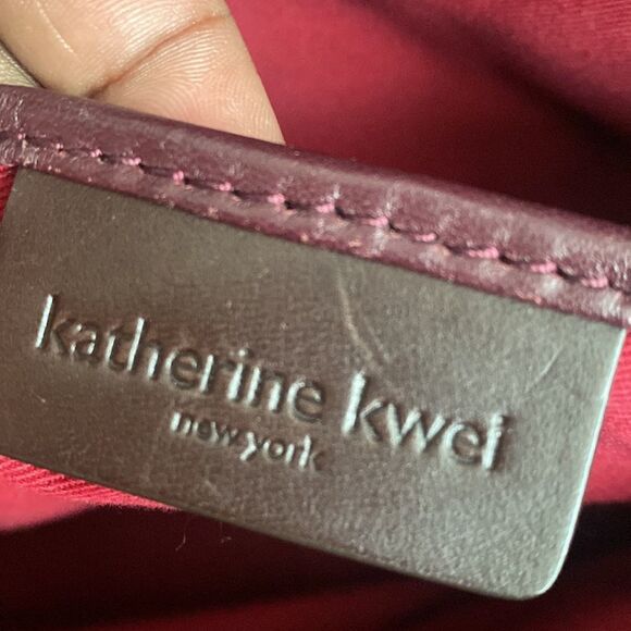 Katherine Kwei Wine Leather Handbag - Picture 8 of 10